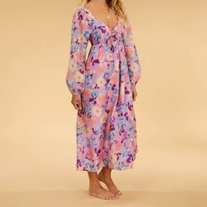 Salty Blonde x Billabong Paradise Love L/S Midi Dress
